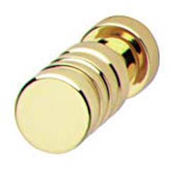 Knob, brass, gold colored polished, M4, diameter 12 x 22mm
