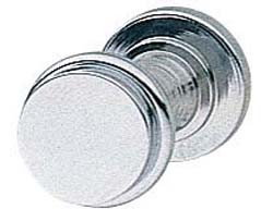 Knob, brass, chrome polished, 14 x 13mm