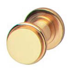 Knob, brass, polished, 14 x 13mm