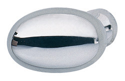Knob, brass, chrome polished, M4, diameter 34 x 32mm