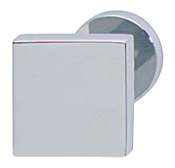 Knob, brass, chrome polished, M4, 25 x 24mm