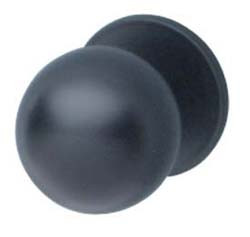 Knob, brass, black matt, M4, 27 x 20mm