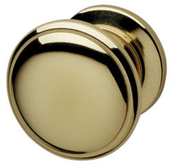 Knob, brass, polished and lacquered, 8-32, 31 x 26mm
