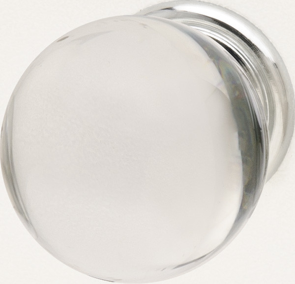 Knob, zinc, chrome polished / crystal, M4, 30mm