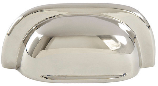 Cup handle, Mulberry, polished nickel, M4, 96mm center to center