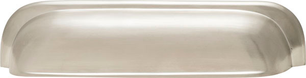 Cup handle, Mulberry, brushed nickel, M4, 192mm center to center