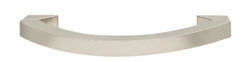 Handle, zinc, matt nickel, M4, center to center 128mm