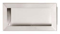 Flush Handle, Bella Italiana, zinc / steel, brushed nickel, M4, 138 x 69mm