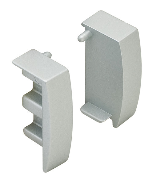 End Piece, zinc, aluminum colored, 43 x 19mm