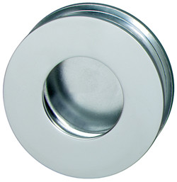 Flush Handle, aluminum, anodized matt, diameter 75mm