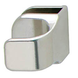 Glass Door Handle, zinc, nickel matt, 26 x 21mm