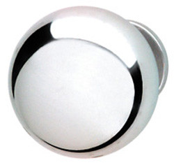Knob, brass, chrome polished, 8-32, 31 x 29mm