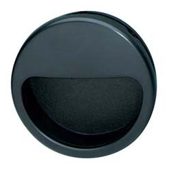 Mortise Pull, plastic, black, diameter 55mm