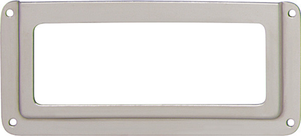Label Frame, steel, nickel, 69 x 35mm