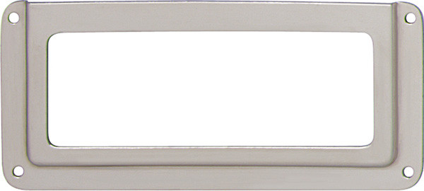 Label Frame, steel, nickel, 93 x 41mm