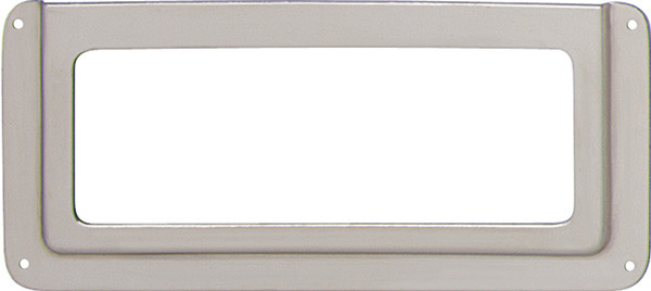 Label Frame, steel, nickel, 100 x 58mm