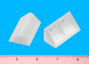 Vertical Corner Brace White 2" X 3/4" X 3/4", Bag of 10