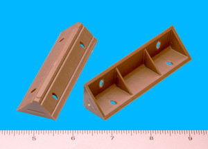 Vertical Corner Brace Tan 3-1/2" X 3/4" X 3/4", Pkg of 100