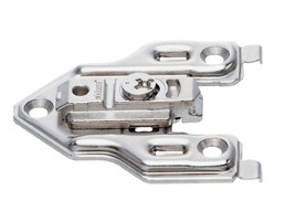 Clip Adapter Plate, For Face Frame, 0Mm, Cam Height Adjustable, Off-Center Mount, Screw-On