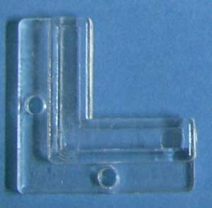 Glass Corner Clip Clear 1/8", Pkg of 250
