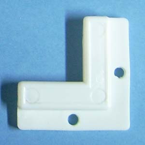 Glass Corner Clip White 1/8", Bag of 4