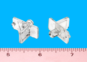 Shelf Support 1/4" - 5/16" peg, Clear, Bag of 12