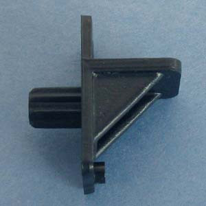Shelf Support 1/4" - 5/16" fluted peg, Black, Box of 1000