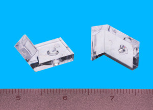 Side Mounted Mirror Clip Clear 1/4", Bag of 500