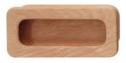 Flush Handle, beech, 110 x 50mm