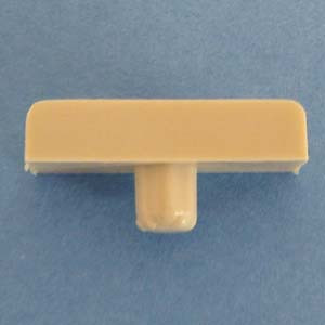 Vertical Divider Clip Putty 1/4" with 1/4" peg, Pkg of 50