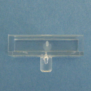 Vertical Divider Clip Clear 3/4" with 5mm peg, Bag of 4