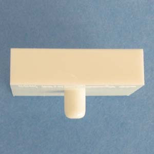 Vertical Divider Clip White 3/4" with 5mm peg, Pkg of 500