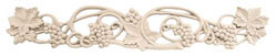 Handcarved Ornament, bordeaux, maple, 24 x 4 1/2 x 7/8"