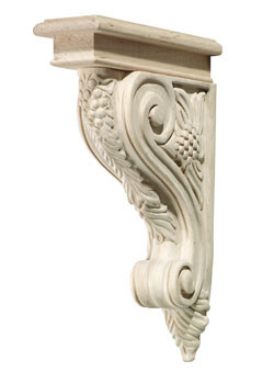 Corbel, Bordeaux, maple, 2 7/8 x 12 3/4"