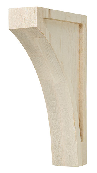 Corbel, contemporary, maple, 6 x 9"