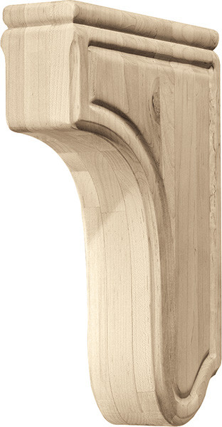 Corbel, plain, red oak, 2 3/4" x 13"
