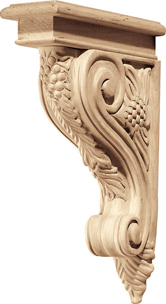 Corbel, Bordeaux, red oak, 2 7/8 x 12 3/4"