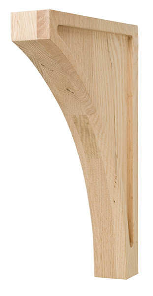 Corbel, contemporary, oak, 8 x12"