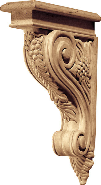 Corbel, Bordeaux, cherry, 2 7/8 x 12 3/4"