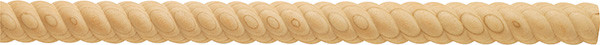 Carved Moulding, rope, cherry, 1 5/16 x 21/32 x 96"