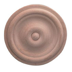 Turned Rosette, maple, 2-1/2" x 2-1/2" x 1/4"