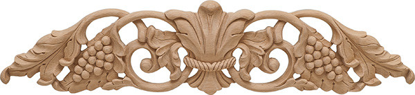 Carved Onlay, Bordeaux, beech, 20 x 4-1/2 x 5/8"