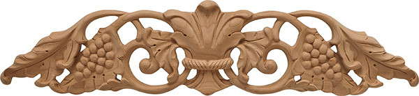 Carved Onlay, Bordeaux, cherry, 20 x 4-1/2 x 5/8"