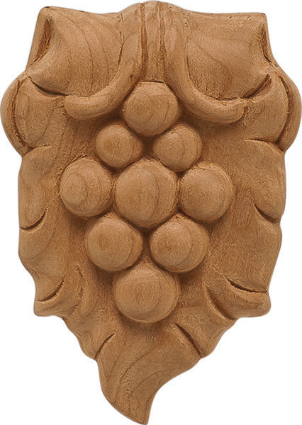 Carved Onlay, Bordeaux, cherry, 2-5/16 x 3-1/2"