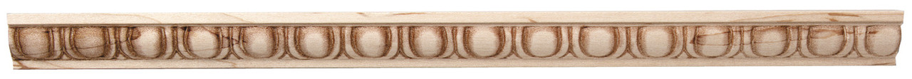 Embossed Moulding, egg and dart, Maple, 3/4 x 1/2 x 96"
