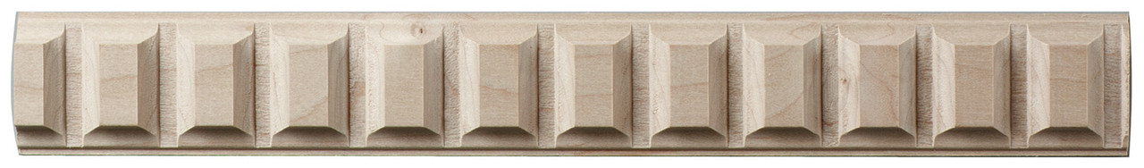 Dentil Moulding, maple, 1 1/2 x 11/32 x 96"