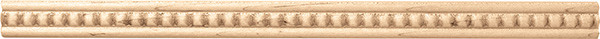 Embossed Moulding, bead, beech, 3/4 x 3/16 x 96"