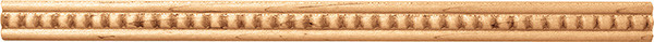 Embossed Moulding, bead, moulding, cherry, 3/4 x 3/16 x 96"