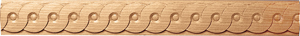 Carved Moulding, serpentine, cherry, 3/4 x 1/4 x 96"