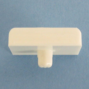 Vertical Divider Clip White 3/4" with 1/4" peg, Pkg of 100